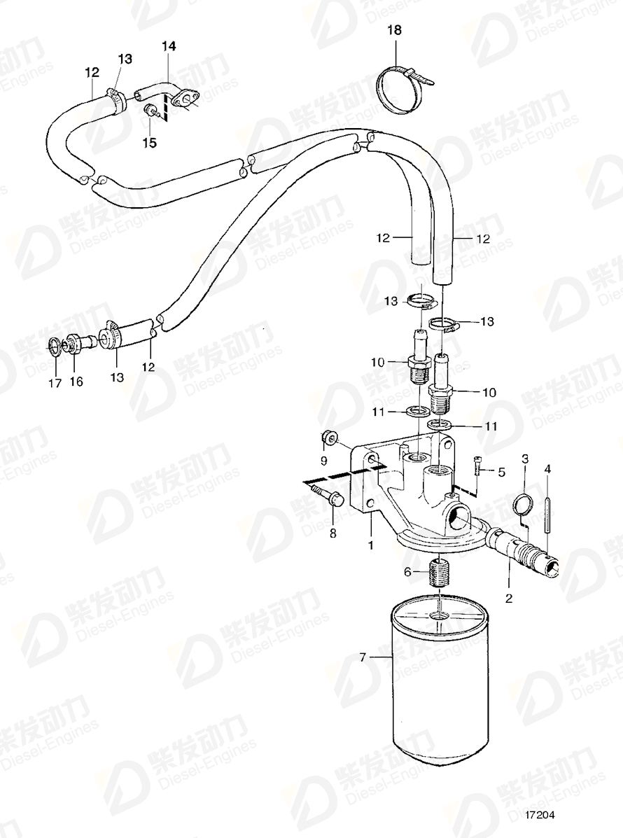 VOLVO Nipple 3030169 Drawing